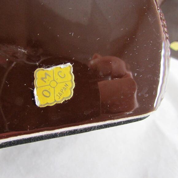 OMC Japan Ceramic Bear Bookends Textured Ribbed Red Bow Accents 6" Vintage 1970s - Picture 5 of 7